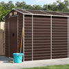 Vidaxl Garden Shed 191x640x198 cm verzinkter Stahlbraun