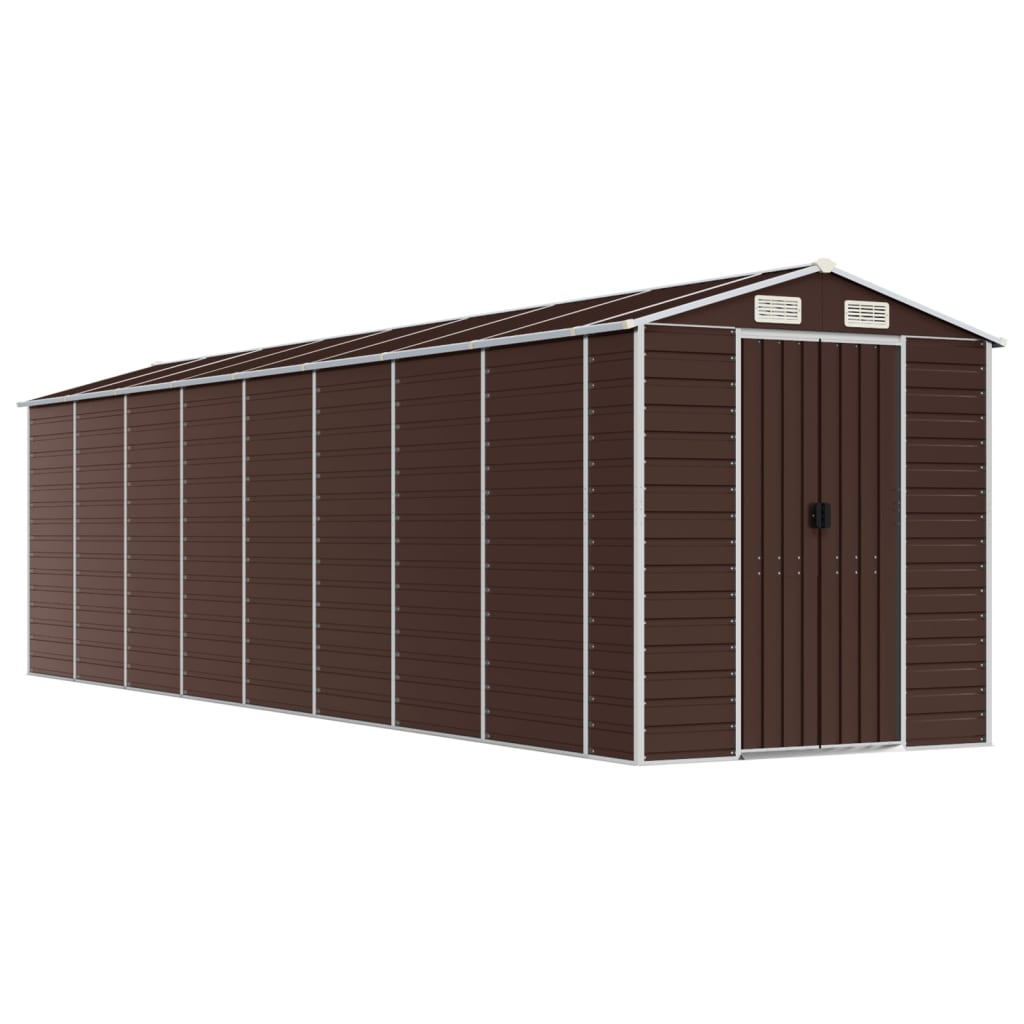 Vidaxl Garden Shed 191x725x198 cm verzinkter Stahlbraun