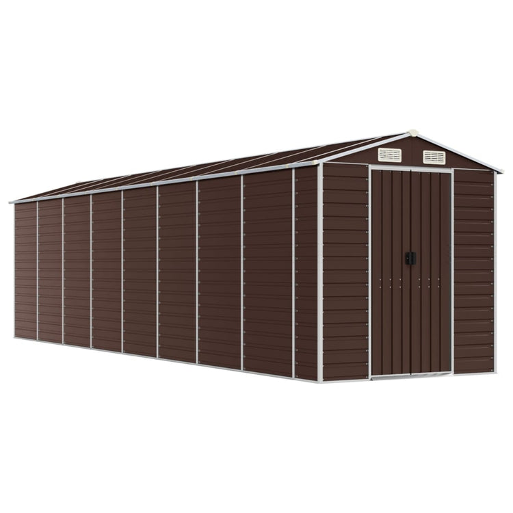 Vidaxl Garden Shed 191x725x198 cm verzinkter Stahlbraun