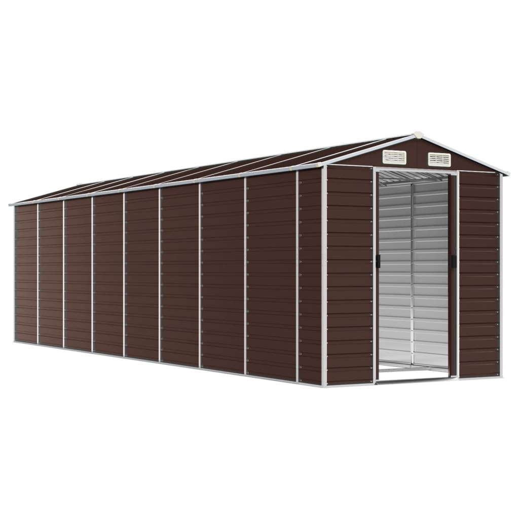 Vidaxl Garden Shed 191x725x198 cm verzinkter Stahlbraun