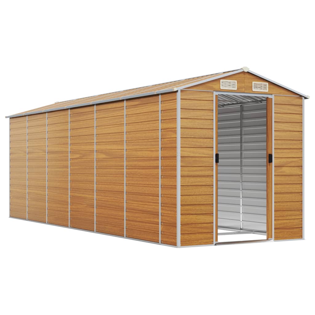 Vidaxl Garden Shed 191x555x198 cm verzinktes Stahl hellbraun