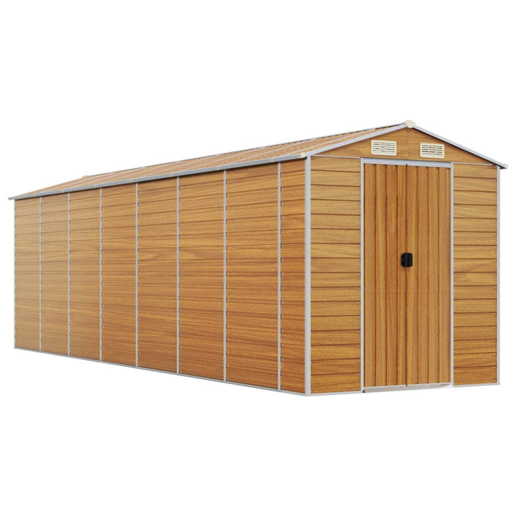 Vidaxl Garden Shed 191x640x198 cm verzinktes Stahl hellbraun