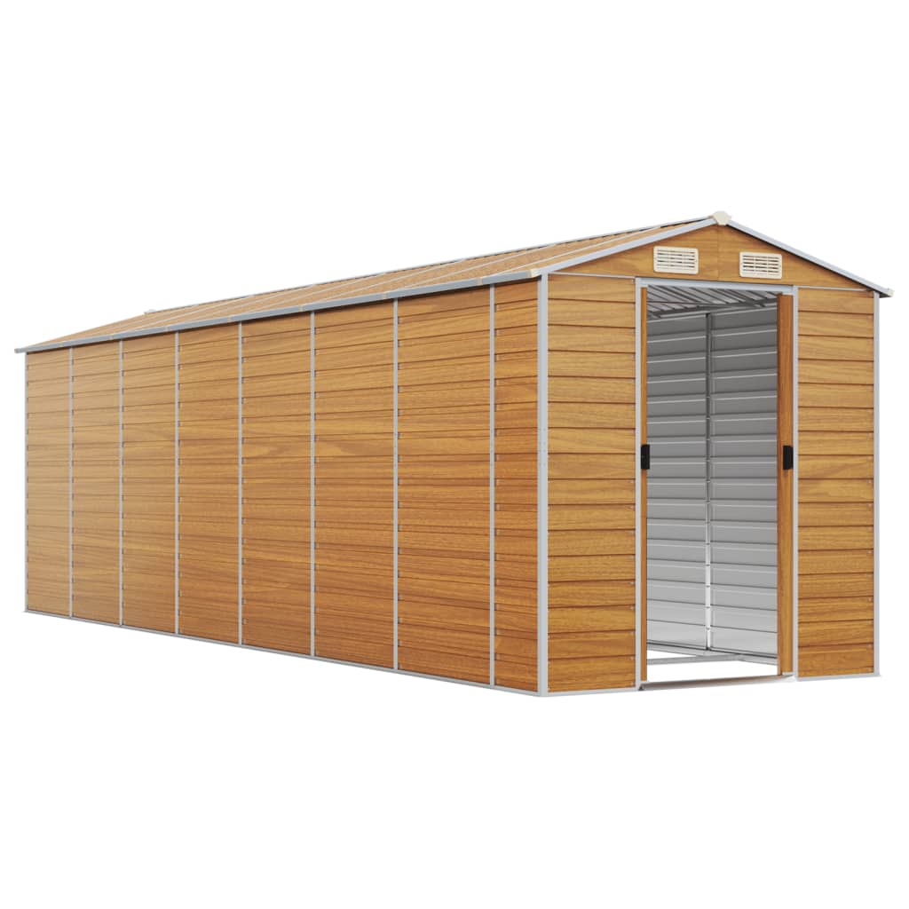 Vidaxl Garden Shed 191x640x198 cm verzinktes Stahl hellbraun