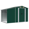 Vidaxl Garden Shed 277x192.5x179 cm verzinkter Stahlgrün