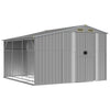 Vidaxl Garden Shed 277x279x179 cm verzinkter Stahl grau