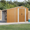 Vidaxl Garden Shed 277x192.5x179 cm verzinktes Stahl hellbraun