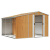 Vidaxl Garden Shed 277x279x179 cm verzinkter Stahl hellbraun