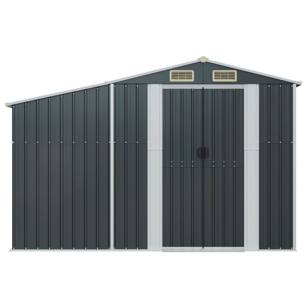 Vidaxl Garden Shed 277x93x179 cm verzinkter Stahl -Anthrazitfarbe