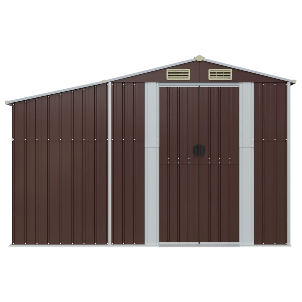 Vidaxl Garden Shed 277x93x179 cm verzinkter Stahl braun