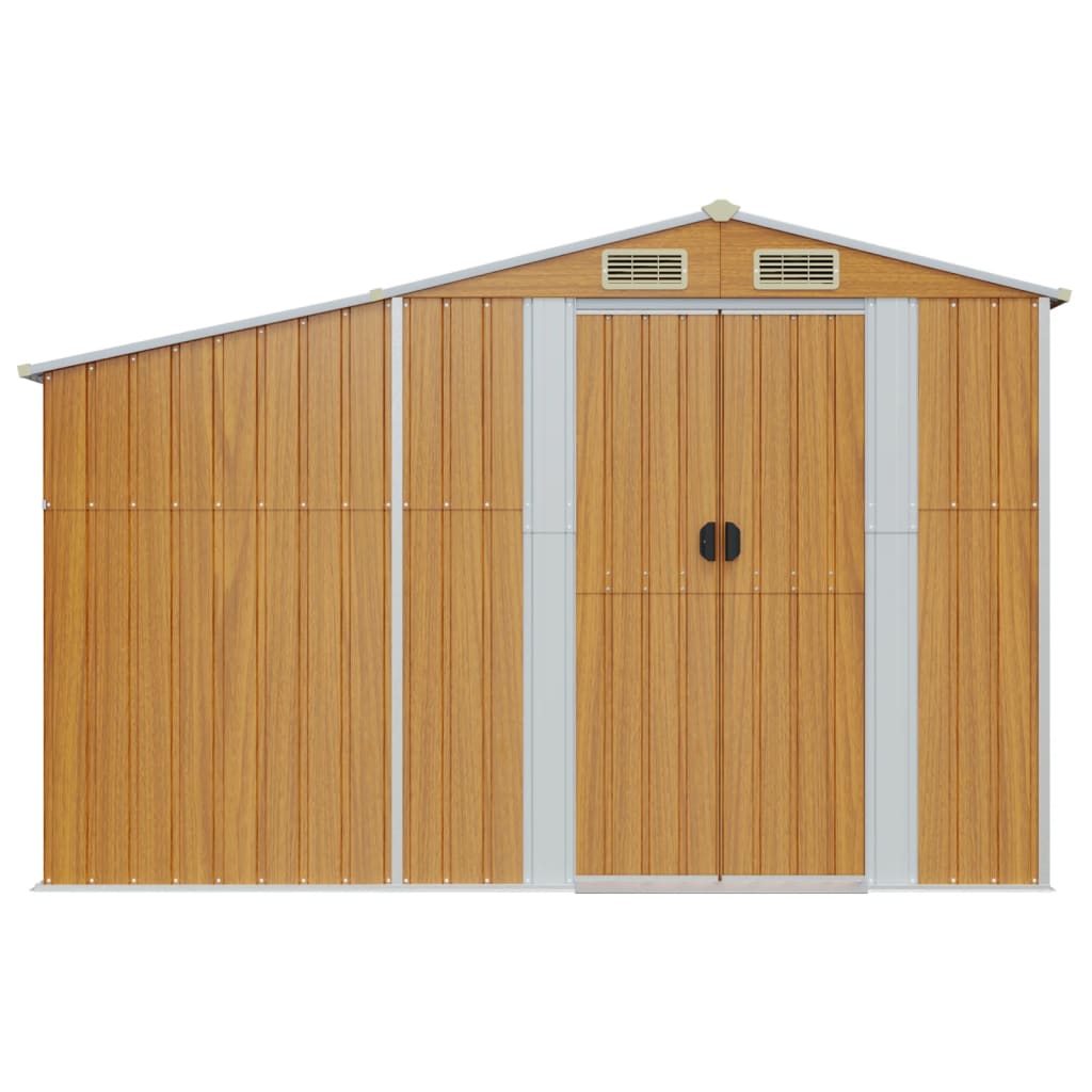 Vidaxl Garden Shed 277x93x179 cm verzinkter Stahl braun