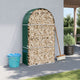 Vidaxl Brennholz Speicher 120x45x210 cm verzinktes Stahlgrün