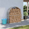 Vidaxl Brennholz Speicher 120x45x140 cm verzinkter Stahl hellgrau