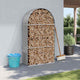 Vidaxl Brennholz Speicher 120x45x210 cm verzinkter Stahl hellgrau