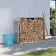 Vidaxl Brennholz Speicher 120x45x100 cm verzinkter Stahl hellgrau