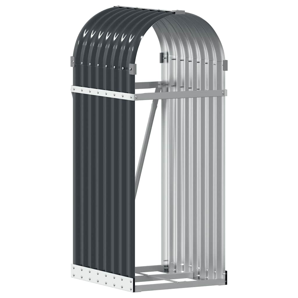 Vidaxl Brennholz Aufbewahrung 40x45x100 cm verzinkter Stahl -Anthrazit