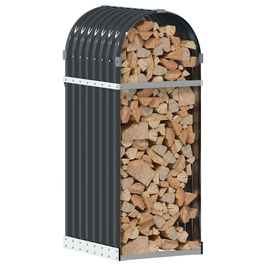 Vidaxl Brennholz Aufbewahrung 40x45x100 cm verzinkter Stahl -Anthrazit