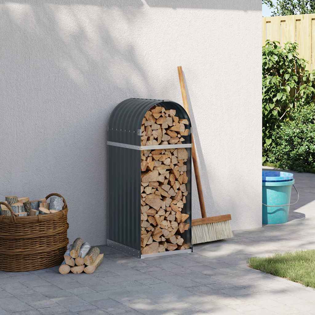 Vidaxl Brennholz Aufbewahrung 40x45x100 cm verzinkter Stahl -Anthrazit