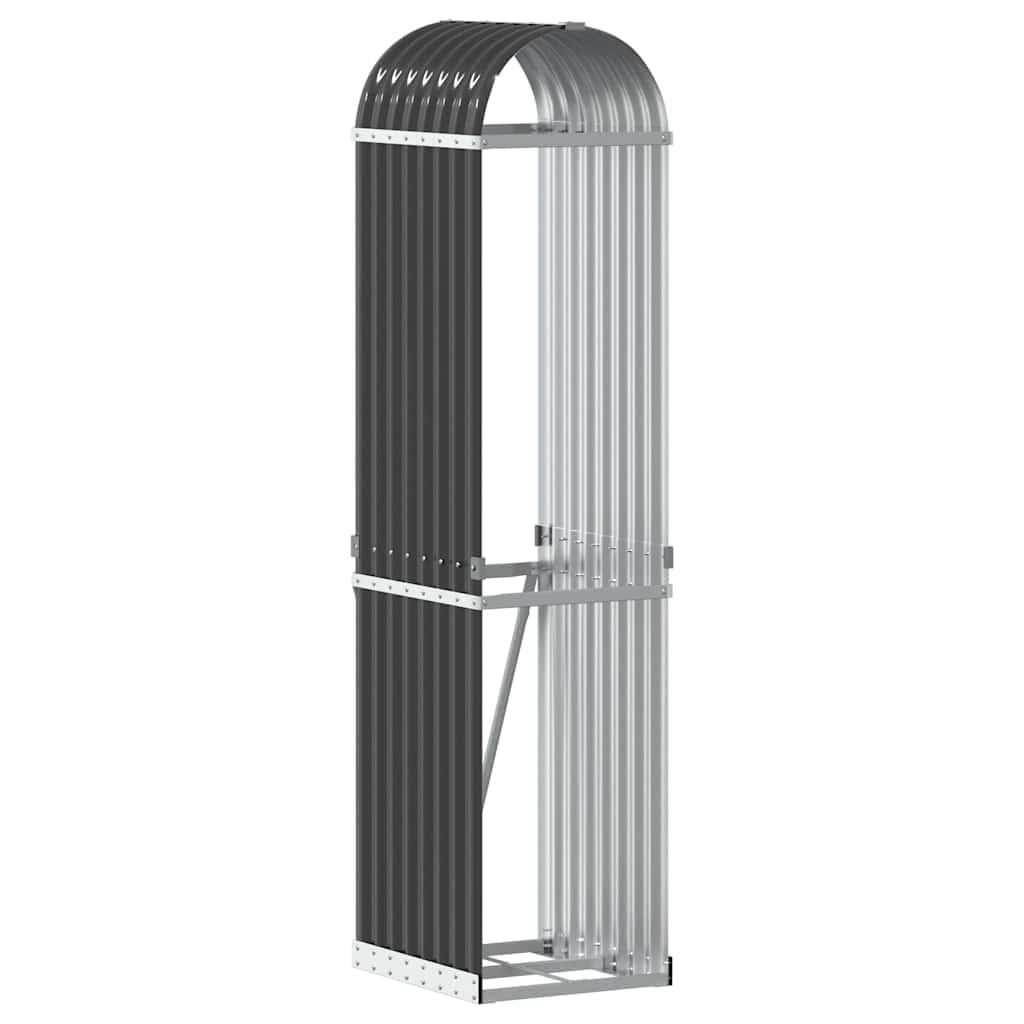 Vidaxl Brennholzlager 40x45x170 cm verzinkter Stahl -Anthrazit