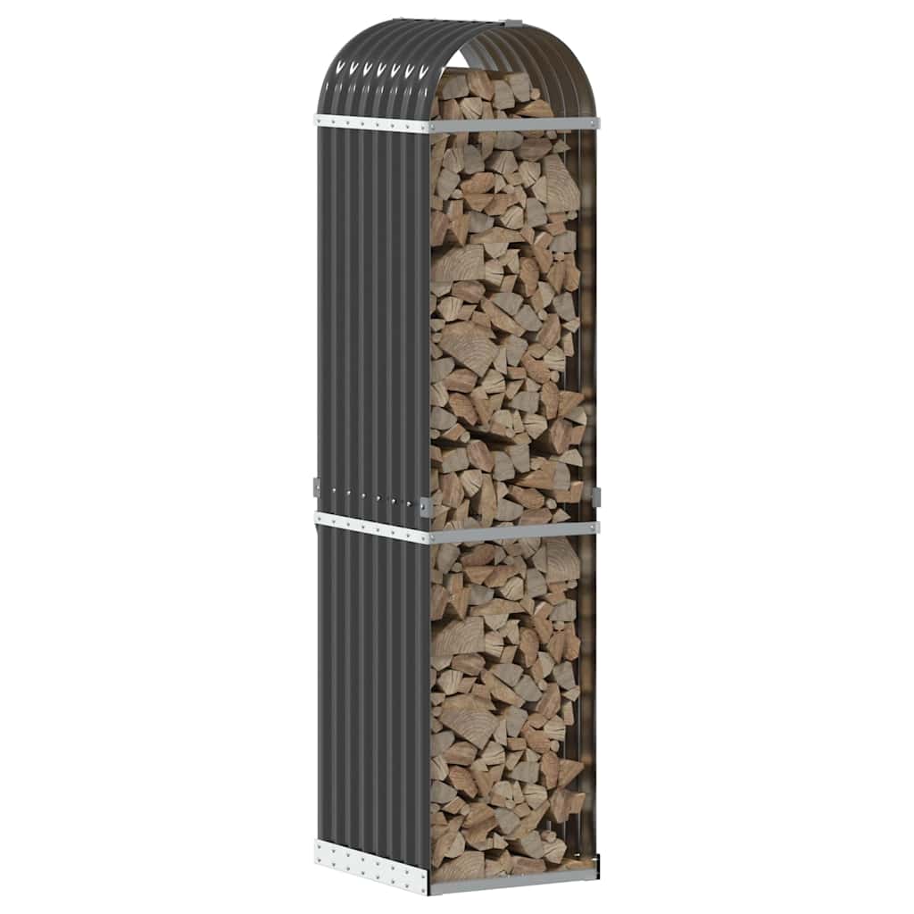 Vidaxl Brennholzlager 40x45x170 cm verzinkter Stahl -Anthrazit