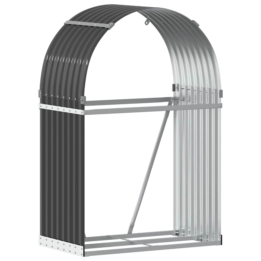 Vidaxl Brennholzlager 80x45x120 cm verzinkter Stahl -Anthrazit
