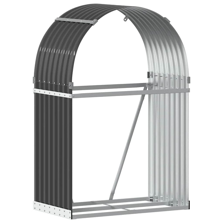 Vidaxl Brennholzlager 80x45x120 cm verzinkter Stahl -Anthrazit
