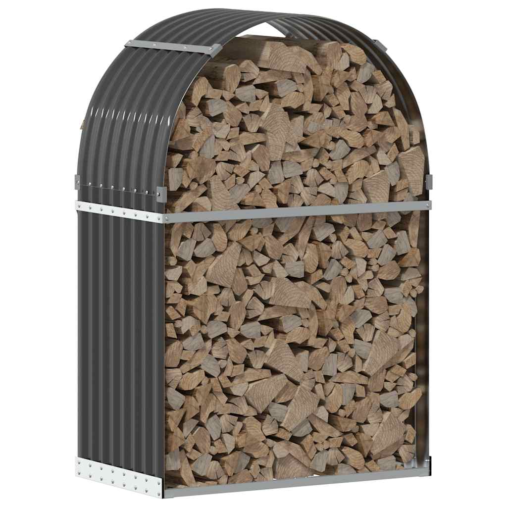 Vidaxl Brennholzlager 80x45x120 cm verzinkter Stahl -Anthrazit