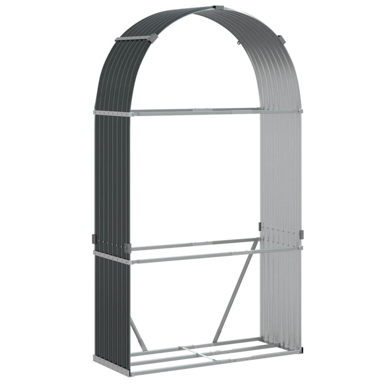 VIDAXL -Brennholzspeicher 120x45x210 cm verzinkter Stahl -Anthrazit