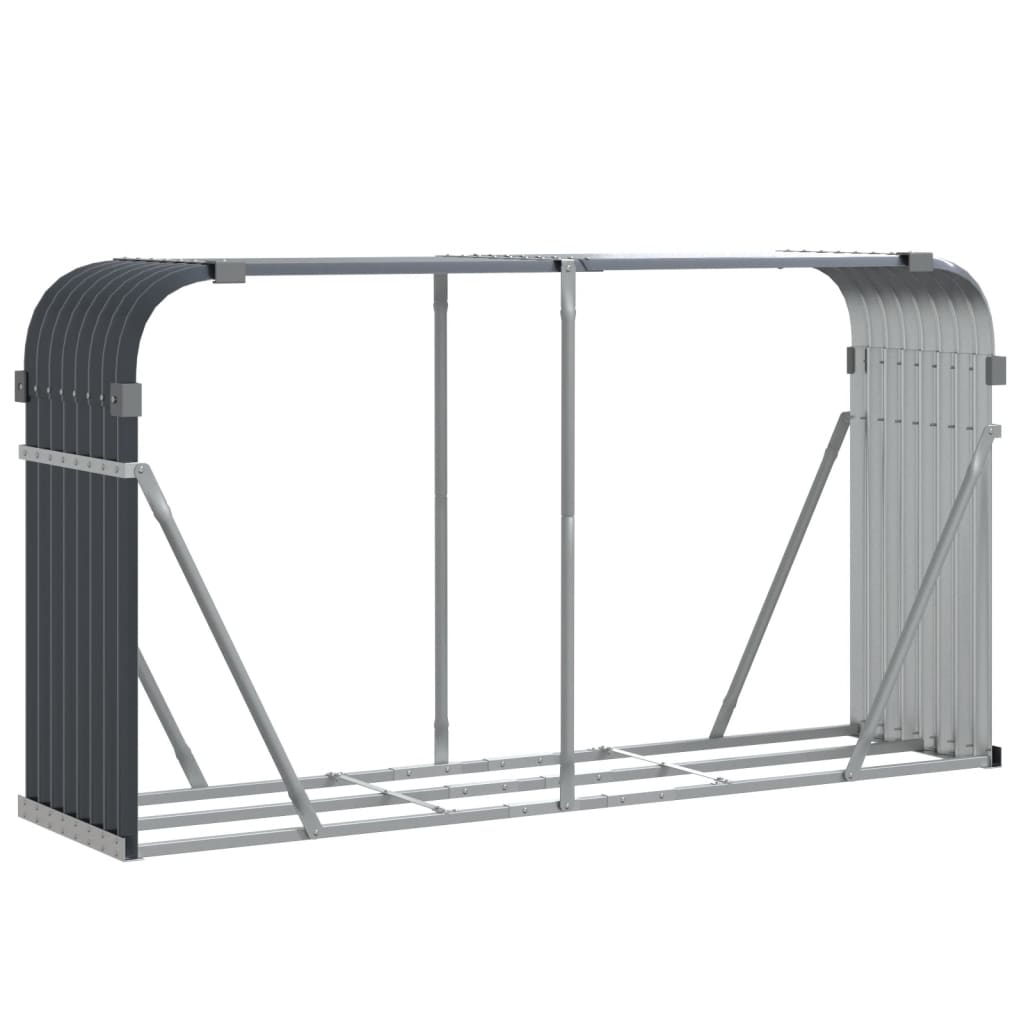 Vidaxl Brennholzlager 180x45x100 cm verzinkter Stahl -Anthrazit