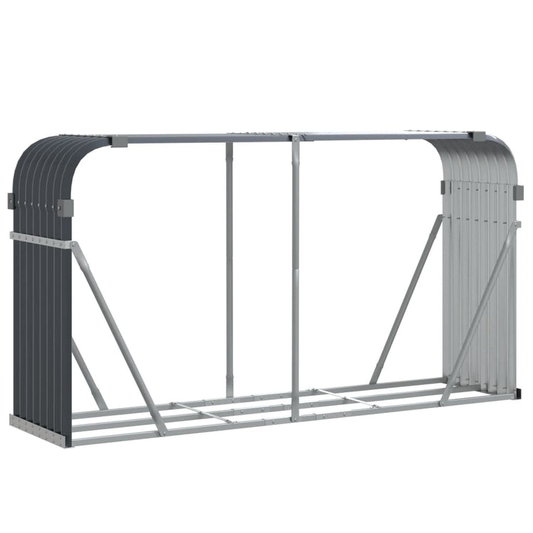 Vidaxl Brennholzlager 180x45x100 cm verzinkter Stahl -Anthrazit