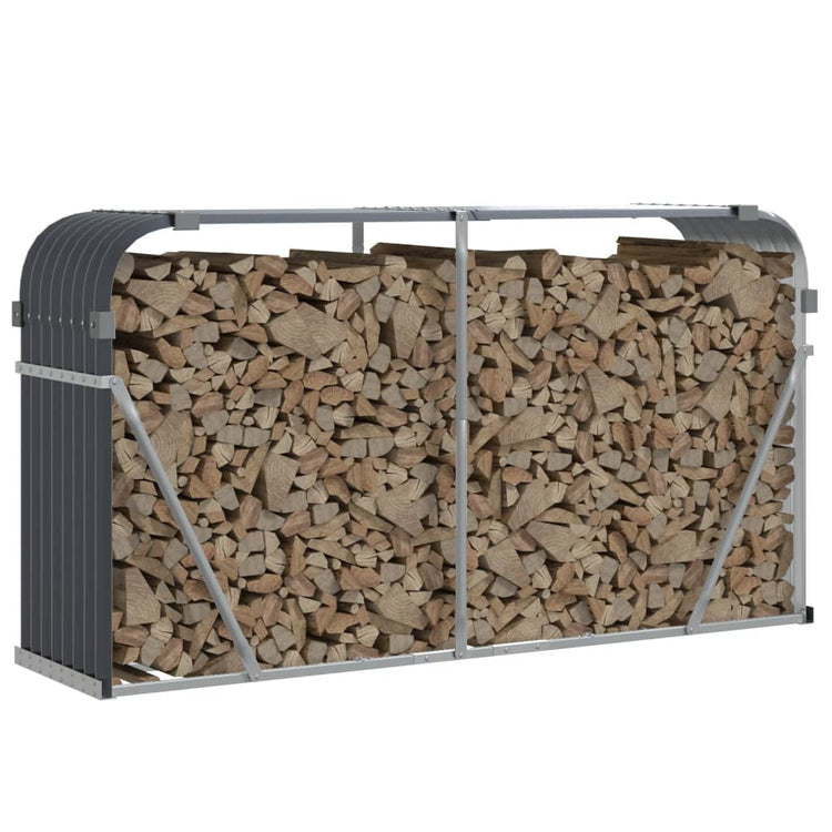 Vidaxl Brennholzlager 180x45x100 cm verzinkter Stahl -Anthrazit