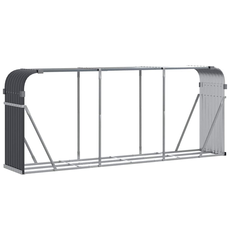 Vidaxl Brennholz Aufbewahrung 234x45x100 cm verzinkter Stahl -Anthrazit