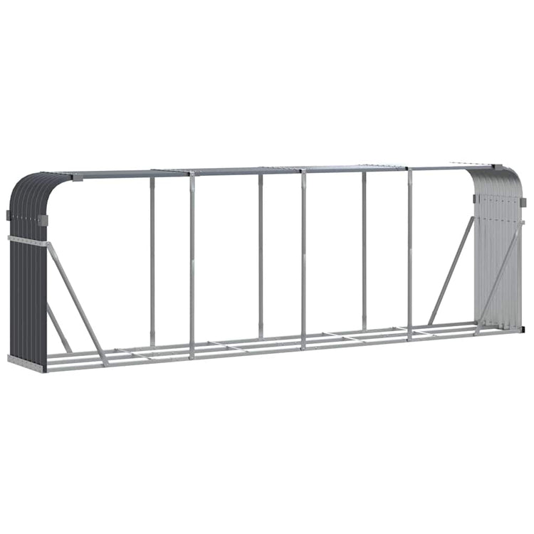 Vidaxl Brennholzlager 300x45x100 cm verzinkter Stahl -Anthrazit