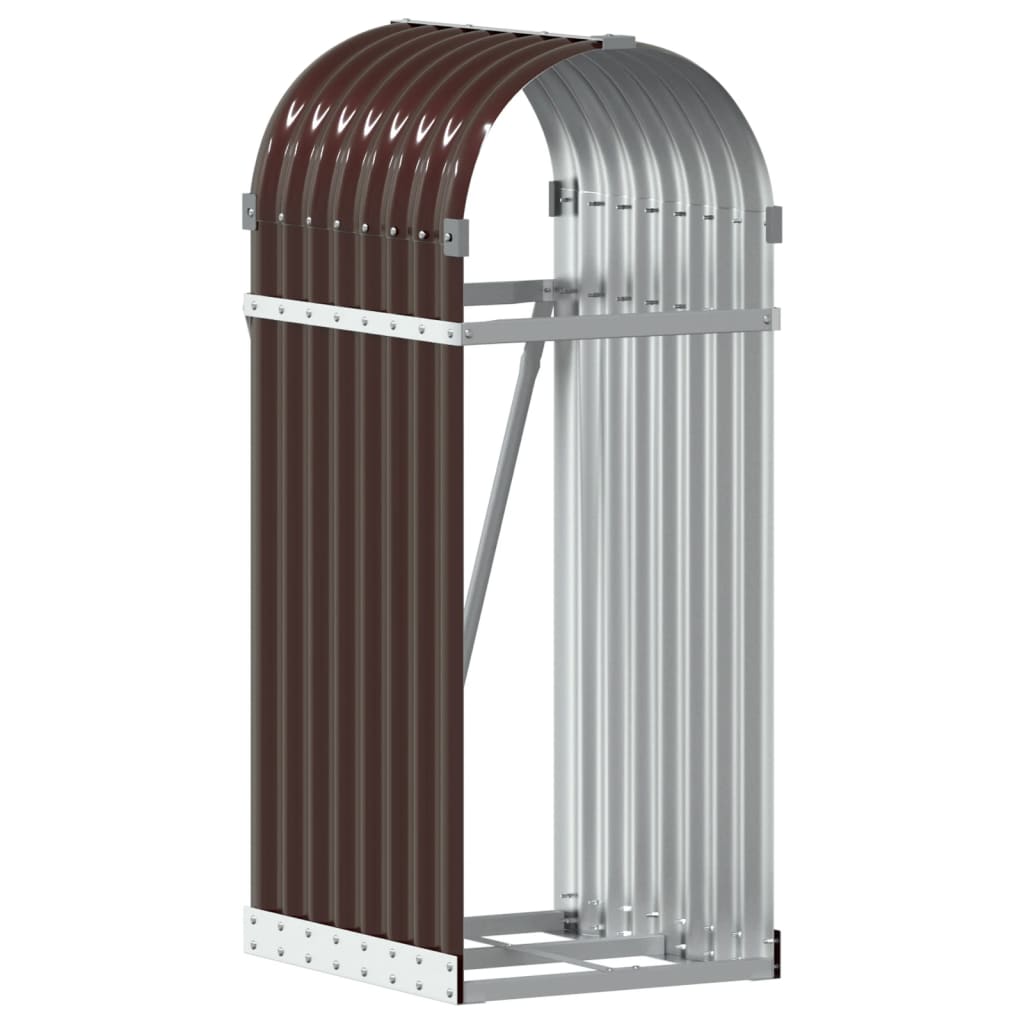 Vidaxl Brennholz Aufbewahrung 40x45x100 cm verzinkter Stahlbraun