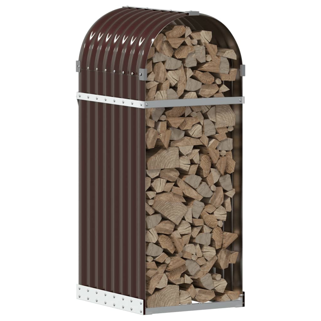 Vidaxl Brennholz Aufbewahrung 40x45x100 cm verzinkter Stahlbraun