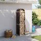 Vidaxl Brennholz Aufbewahrung 40x45x170 cm verzinkter Stahlbraun