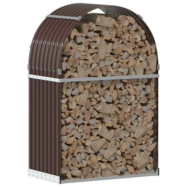 Vidaxl Brennholz Aufbewahrung 80x45x120 cm verzinkter Stahlbraun