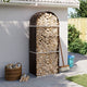 Vidaxl Brennholz Aufbewahrung 80x45x190 cm verzinkter Stahlbraun