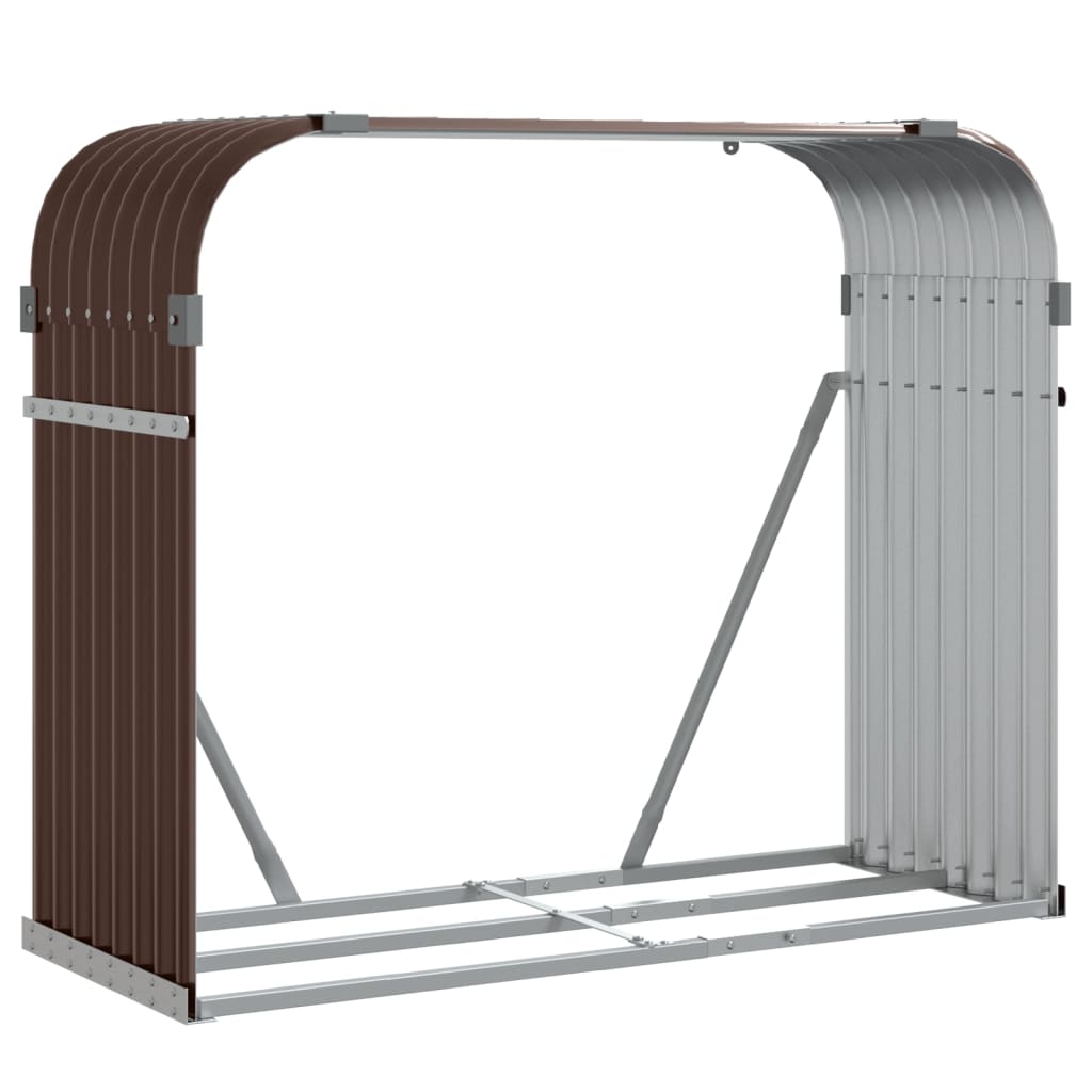 Vidaxl Brennholz Speicher 120x45x100 cm verzinkter Stahlbraun
