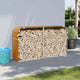 Vidaxl Brennholz Aufbewahrung 180x45x100 cm verzinktes Stahlhellbraun