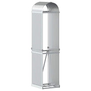Vidaxl Brennholzlager 40x45x170 cm verzinkter Stahl Silber gefärbt - afbeelding 2