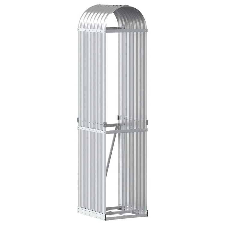Vidaxl Brennholzlager 40x45x170 cm verzinkter Stahl Silber gefärbt