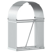 Vidaxl Brennholzlager 80x45x120 cm verzinkter Stahl Silber gefärbt - afbeelding 2