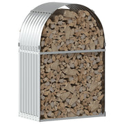 Vidaxl Brennholzlager 80x45x120 cm verzinkter Stahl Silber gefärbt - afbeelding 3