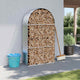 Vidaxl Brennholz Speicher 120x45x210 cm verzinkter Stahl Silberfarbe