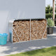 Vidaxl Brennholzlager 180x45x100 cm verzinkter Stahl Silberfarbe