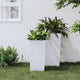 Vidaxl -Pflanzer mit abnehmbarem Bak Rattan Look 11 26,5 l PP Weiß