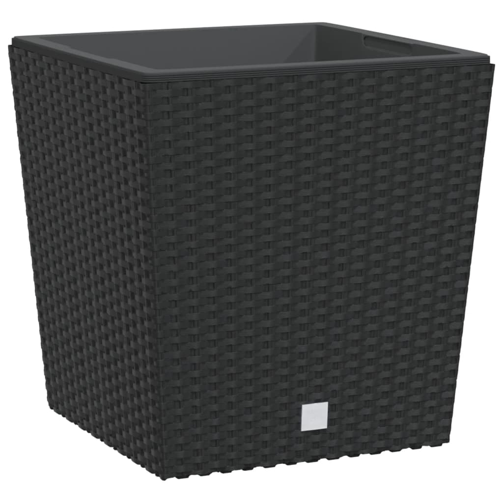 Vidaxl -Planer mit abnehmbarem Bak Rattan Look 21 32 l PP Anthrazit
