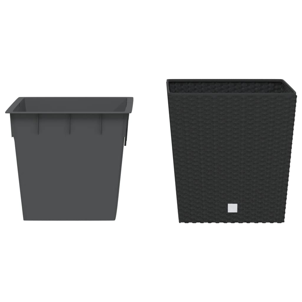 Vidaxl -Planer mit abnehmbarem Bak Rattan Look 21 32 l PP Anthrazit