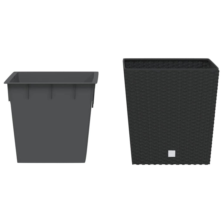 Vidaxl -Planer mit abnehmbarem Bak Rattan Look 21 32 l PP Anthrazit