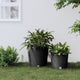 VIDAXL -Pflanzer entfernbarer Bak Rattan Look 35 37,5 l PP Anthrazit